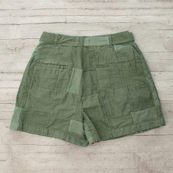 NWT J. Crew Limited-edition D-Ring Patchwork Shorts - Pale Cypress size 6 - Picture 3 of 4